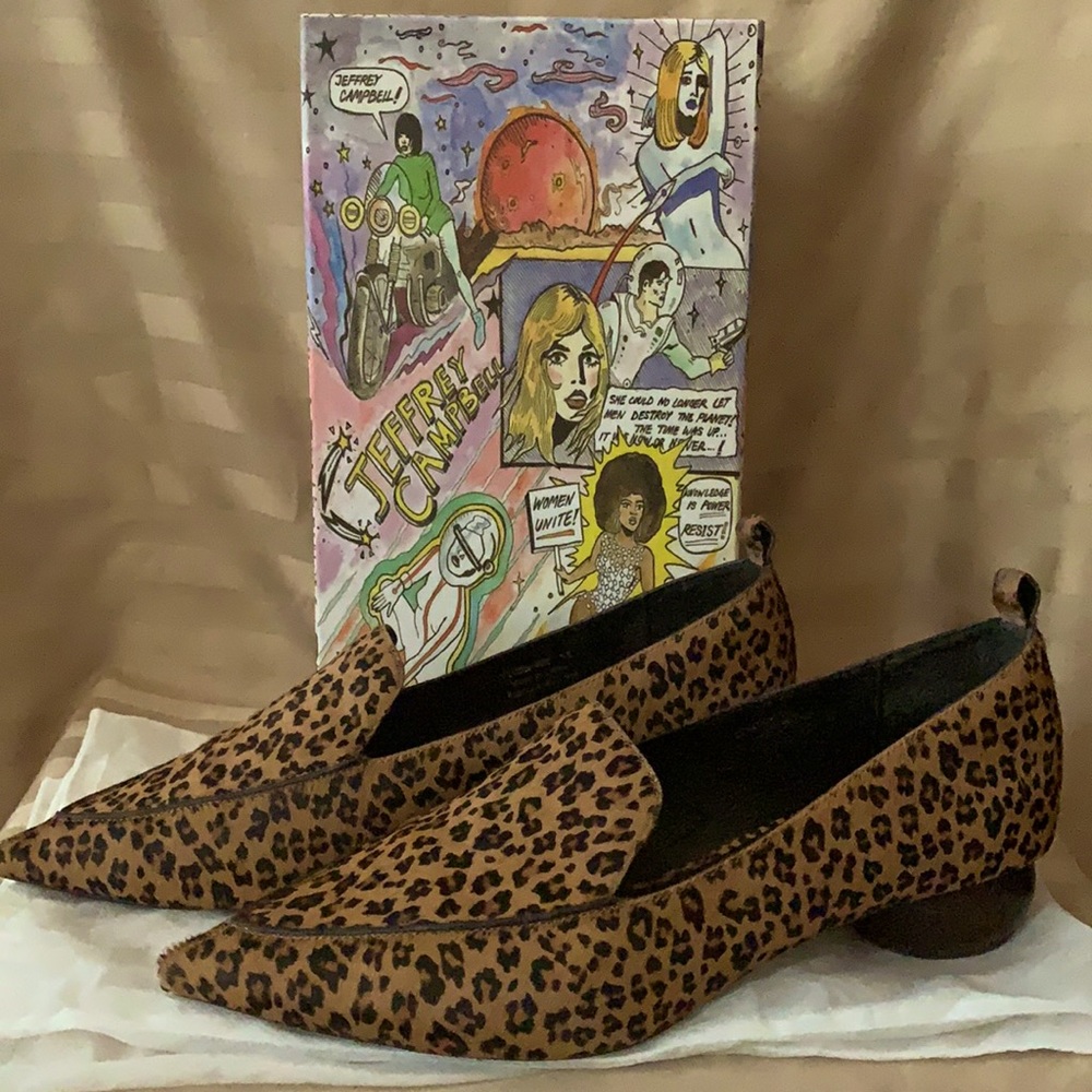Jeffrey Campbell shoes Viona Tan Cheetah. Size 11M; 1 inch heel